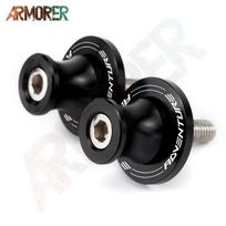 Motociklo švytuoklės ritinėliai 10 MM stovėjimo varžtai Aliuminio priedai KTM 1050 1090 1190 ADVENTURE 1290 SUPER ADVENTURE ADVENTURE Silver black