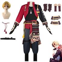 Žaidimas   Thoma Cosplay Kostiumas Uniforma Helovino Apranga Švarkas Paltas Perukas Batai Galvos Apdangalas Grandinėlė Rekvizitai Pilnas Komplektas Moterims Vyrams L-(Costume+Wig) black
