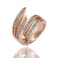 Women Jewelry Pave Wings Freestyle Ring 16 mm auksas