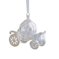 3D Carriage Ballet Girl Butterfly Elk Bell Charms Transparent Colorful Acrylic Pendant Christmas Tree A
