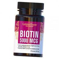 Biotinas, Biotinas 5000, Golden Pharm 60 daržovių kepurėlių (36519004) 60vcaps