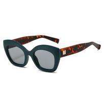 SHAUNA Fashion Cat Eye Jelly Color Sunglasses Women Retro Rivets Men Leopard Shades UV400 Sun Glasses