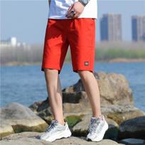FGHJ Summer Wear Cashew Blossom Tide Brand Sports Pants Casual Loose Beach M raudona