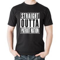 White Design Print Straight Outta Patriot NationNfl Football Unisex T-shirt S
