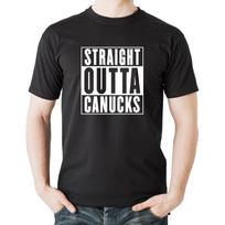 White Design Print Straight Outta Canucks Nhl Ice Hockey Unisex T-shirt S