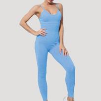 Madingi Slim Fit apatiniai ir kombinezonai moterims Seksualūs sportiški aukštu juosmeniu solidžios jogos kelnės Laisvalaikio pilkos moteriškos kelnės 30157 S dangaus mėlyna spalva