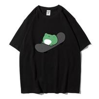 Riedlentė Varlė Kawaii Spausdinimas Marškinėliai Unisex Mada 100% Medvilnė Marškinėliai Drabužiai Laisvalaikio Vasaros Marškinėliai Mada Prakaito Gatvė Unisex Marškinėliai L