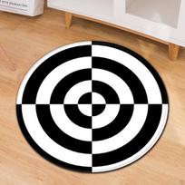 Svetainės durų kilimėlis kavos staliukas Illusion kilimas Geometrinis kilimas juodai baltas stereofoninis kilimėlis Alfombra Dormitorio 40cm
