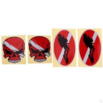 4Pcs Reflective Scuba Diving Flag Kayak