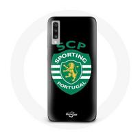 Coque Samsung Galaxy A70 scp sporting portugal fond noir juoda