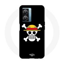 Coque Oppo A77 5G Drapeau One Piece Pirate Rap et Chapeau de Paille