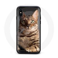 Soft Case - Unisex - Iphone XS Max - Black - Bengal Cat