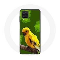 Case - Samsung - Galaxy A12 - Soft - Yellow - Parrots geltona