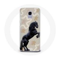 Coque pour Samsung Galaxy A6 2018 Frison Noir Race de cheval juoda