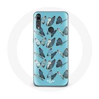 Case - Huawei - P30 Lite - Butterflies - Soft - Synthetic Protection mėlyna