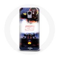 Coque pour Samsung Galaxy A6 2018 Formule 1 Max Verstappen Pilote de F1 noir rouge et jaune