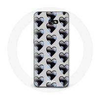 Coque pour Samsung Galaxy A5 Fond de coeurs noirs