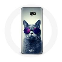 Coque pour Samsung A5 2016 Chat Lunettes violettes Style