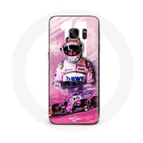 Coque pour Samsung Galaxy S6 edge Formule 1 Sergio Pérez Pilote de F1 Rose