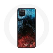 Coque pour Samsung Galaxy A22 4G fond de texture abstraite rouge noir bleu