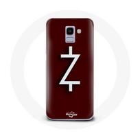 Coque pour Samsung Galaxy A6 2018 Ozark Saison 4 Logo Z Blanc Fond Rouge