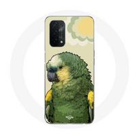 Coque pour Oppo A54 5G Amazone Perroquets Vert žalia