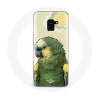 Coque pour Samsung Galaxy A8 Plus Amazone Perroquets Vert