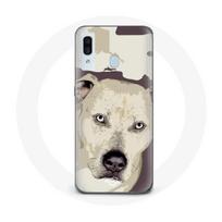 Coque pour Samsung Galaxy A20e Chien de Pitbull Blanc