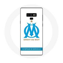 Coque pour Samsung Galaxy Note 9 Olympique de Marseille Logo Fond Blanc