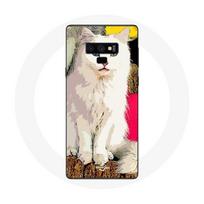 Coque pour Samsung Galaxy Note 9 Turc de van chat blanc aux yeux bleu et jaune