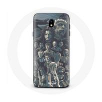 Coque pour Samsung Galaxy J7 2017 Game of Thrones Saison 8 Le Trône de Fer Affiche Personnages Fond