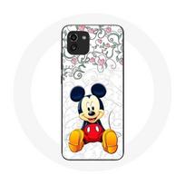 Coque pour Samsung Galaxy A03 Mickey Mouse Fleurs Cœurs juoda