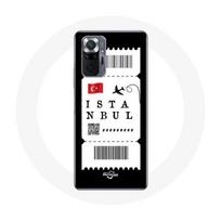 Coque pour Xiaomi Redmi Note 10 Pro Billet d'avion Istanbul Turquie