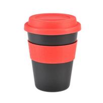 Water Cup Food Grade Heat Resistant PP All-Purpose Beverage Coffee Cup with Spiral Lid Home raudona