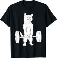 Katės deadlift'o powerliftingo unisex marškinėliai S gray