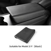 LUCKEASY Car TPE Armrest Box Cover Central Control Armrest Protective Pad Interior Accessories For Tesla Model3 ModelY -2023 M3Y-GA111LBLACK gray