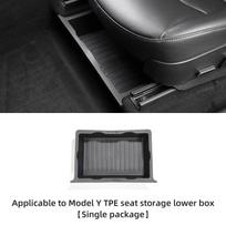 LUCKEASY For Tesla Model Y 2017-2023 Under Seat Storage Box Organizer Drawer Holder TPE Storage Lower Box Car Accessories MY-ST14PCS1