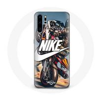 Coque Maniacase pour pour Huawei P30 Pro Nike Logo Blanc Roue Moto - juoda