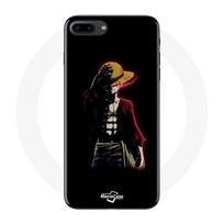 Case - Maniacase - Iphone 8 Plus - One Piece Manga Anime Luffy - Silicone - Black juoda