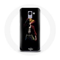 Case - Maniacase - Samsung Galaxy A6 2018 - One Piece Manga Anime Luffy - Silicone - Black juoda