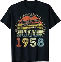 65 metų nuostabus nuo 1958 m. gegužės 65-ojo gimtadienio Unisex marškinėliai S