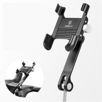 360 Degree Adjustable Bike Phone Holder Aluminum Alloy Smart Phone Holder Mountain Bike Navigation Type A black