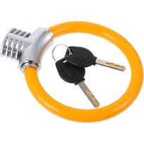 Žiedinis užraktas Anti-Lock Plieninis kabelio užraktas Mažo kampo grąžto lydinio užraktas Motociklo kabelio užraktas Motorolerio užraktas Pakabinamasis užraktas Aukštas užraktas Nešiojamas užraktas Žiedo formos 14X11X2CM oranžinė