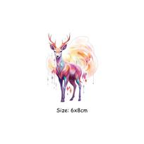 Ethnic Goat Thermal Stickers Fashion Jeans Heat Press Appliqued Stripes Diy Accessory Sticker Iron On Patches For Clothing