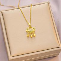 Ping An Lock Fashion Titanium Steel Necklace