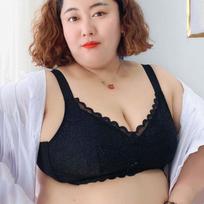 Women's Plus Size Underwear Without Rims Gather To Collect Auxiliary Breast Support Bra Lightweight Breathable and Comfortable 50/115 juoda
