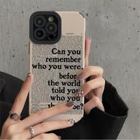 Fashion Black Letter Silicone Case For IPhone 11 12 15 13 14 Pro X XR XS Max 7 8 Plus SE Camera protection Paper Pattern Cover For iPhone13 Pro Max beige