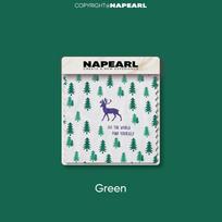 1PC NAPEARL Universalios kalėdinės briedžio rašto medvilnės ir lino užuolaidos su kutais, skirtos mažiems langams, balkonams namams Dceor W150cm x L60cm žalia