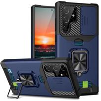 Case for Samsung Galaxy S24  Plus Ultra A72 A52 A53 A14 Card Holder Slot Military Wallet Slide Camera Grade Case Samsung S24 Plus