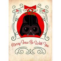 Disney Star Wars Cartoon Christmas Prints Poster Canvas Painting Modern Wall Art Picture For Living Room Bedroom Home Decoration 21x30cm No Framed black
